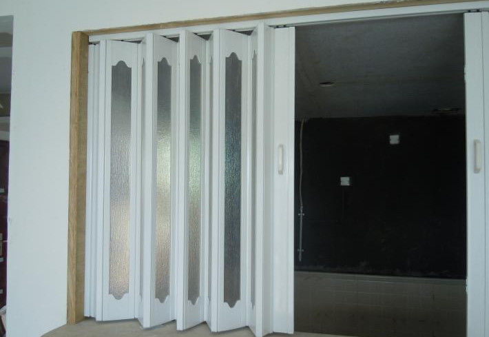 Interior Pvc Folding Door Plastic Accordion Sliding Door